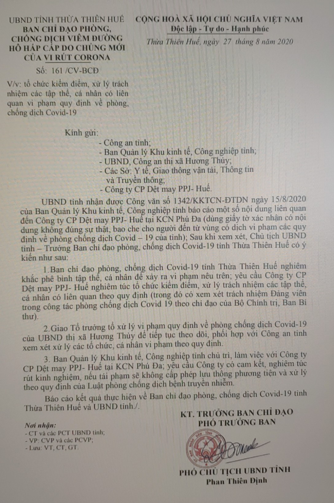 Doanh nghiệp dùng giấy tờ gian dối bao che người đến từ vùng dịch Covid-19  - Ảnh 1.