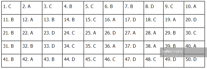 Đáp án đề thi Toán tốt nghiệp THPT 2020 - mã đề 104 - Ảnh 1.