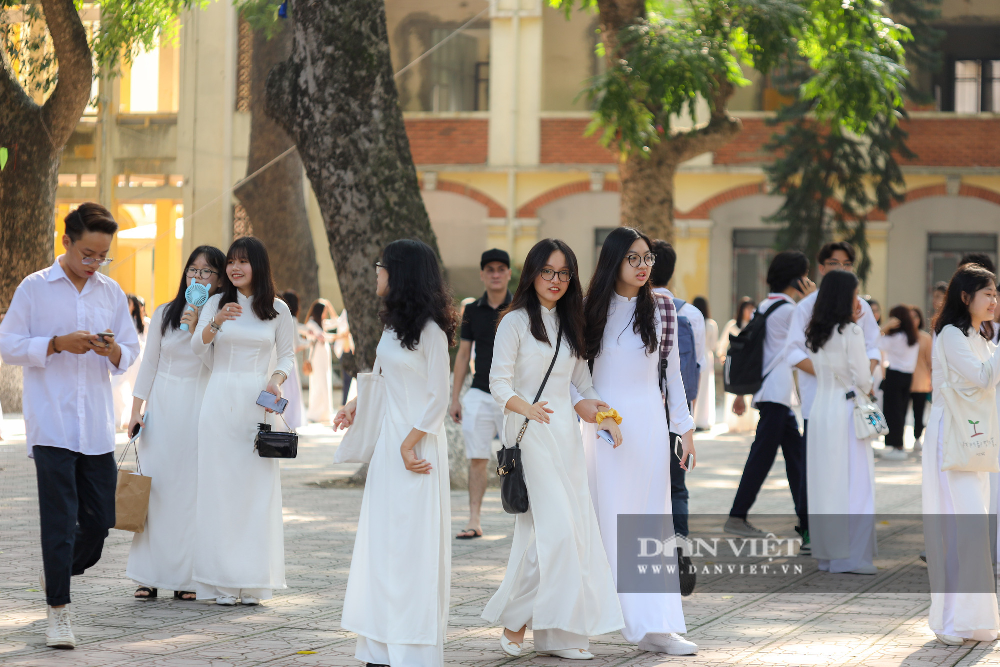 Nữ sinh THPT Phan Đình Phùng áo trắng thướt tha ngày khai giảng - Ảnh 1.