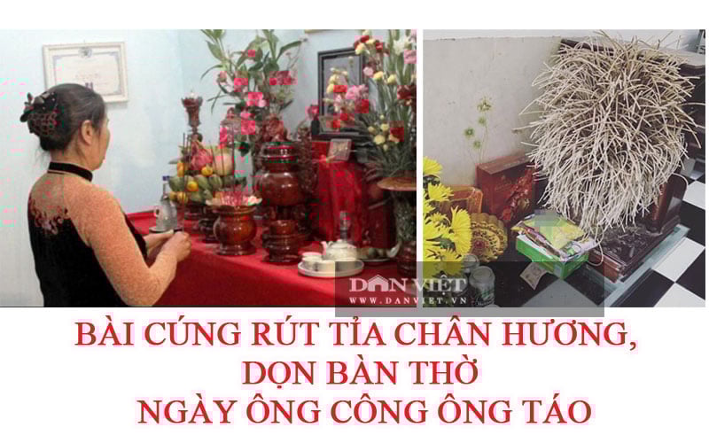 Bài cúng tỉa chân hương, lau dọn bàn thờ ngày ông Công ông Táo - Ảnh 2.