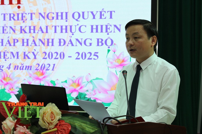 Hội Nông dân tỉnh Sơn La: Tổ chức Hội nghị học tập, quán triệt Nghị quyết Đại hội Đảng các cấp - Ảnh 1.