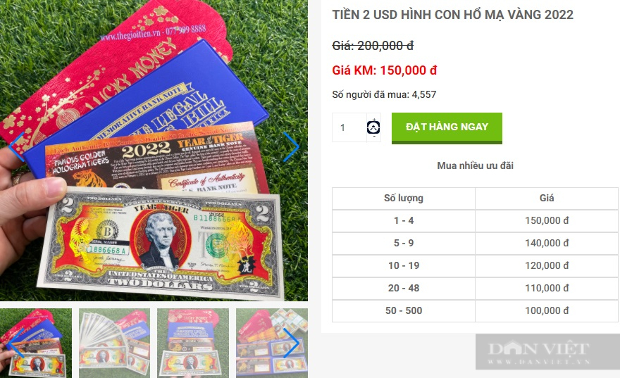 Chưa đến Tết, tiền lì xì hình hổ mạ vàng đã loạn giá trên chợ mạng - Ảnh 1.