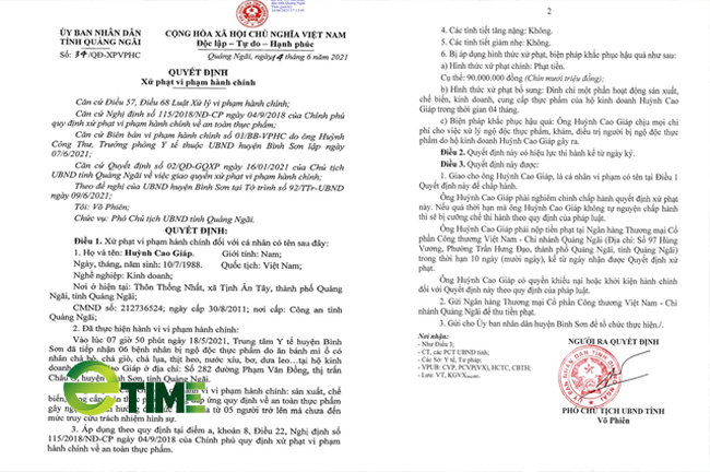 Quảng Ngãi: Xử phạt tiệm bánh mì gây ngộ độc hàng loạt 90 triệu, dừng hoạt động 4 tháng   - Ảnh 3.