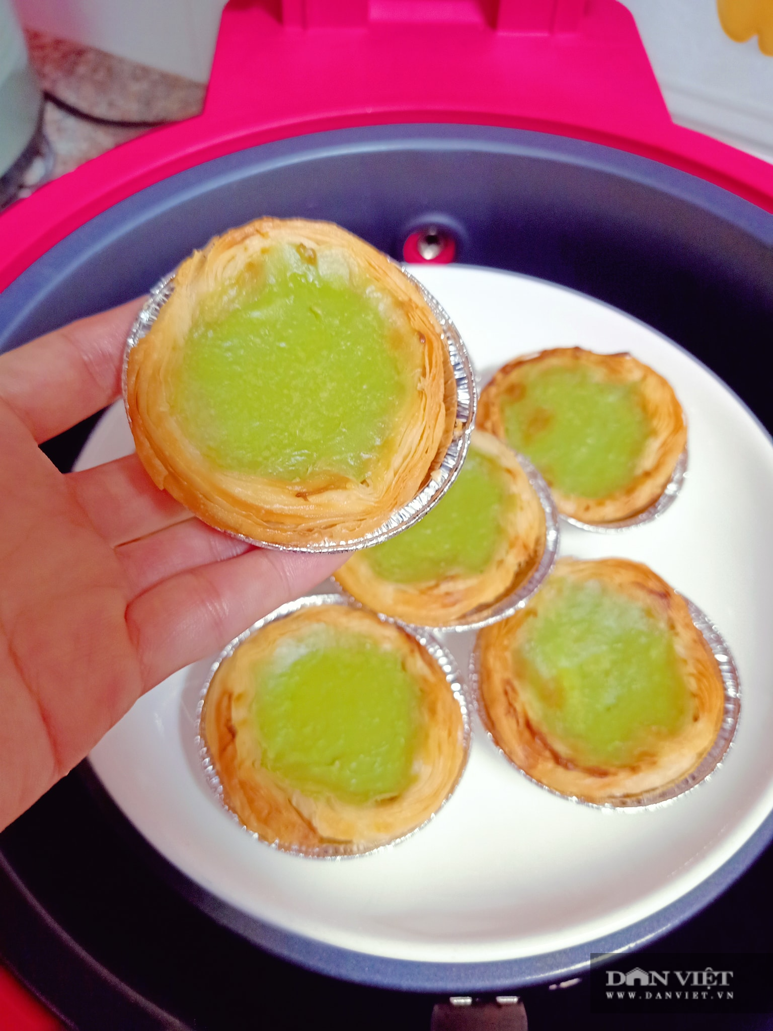 Cách làm bánh tart trứng bằng nồi chiên không dầu - Ảnh 5.