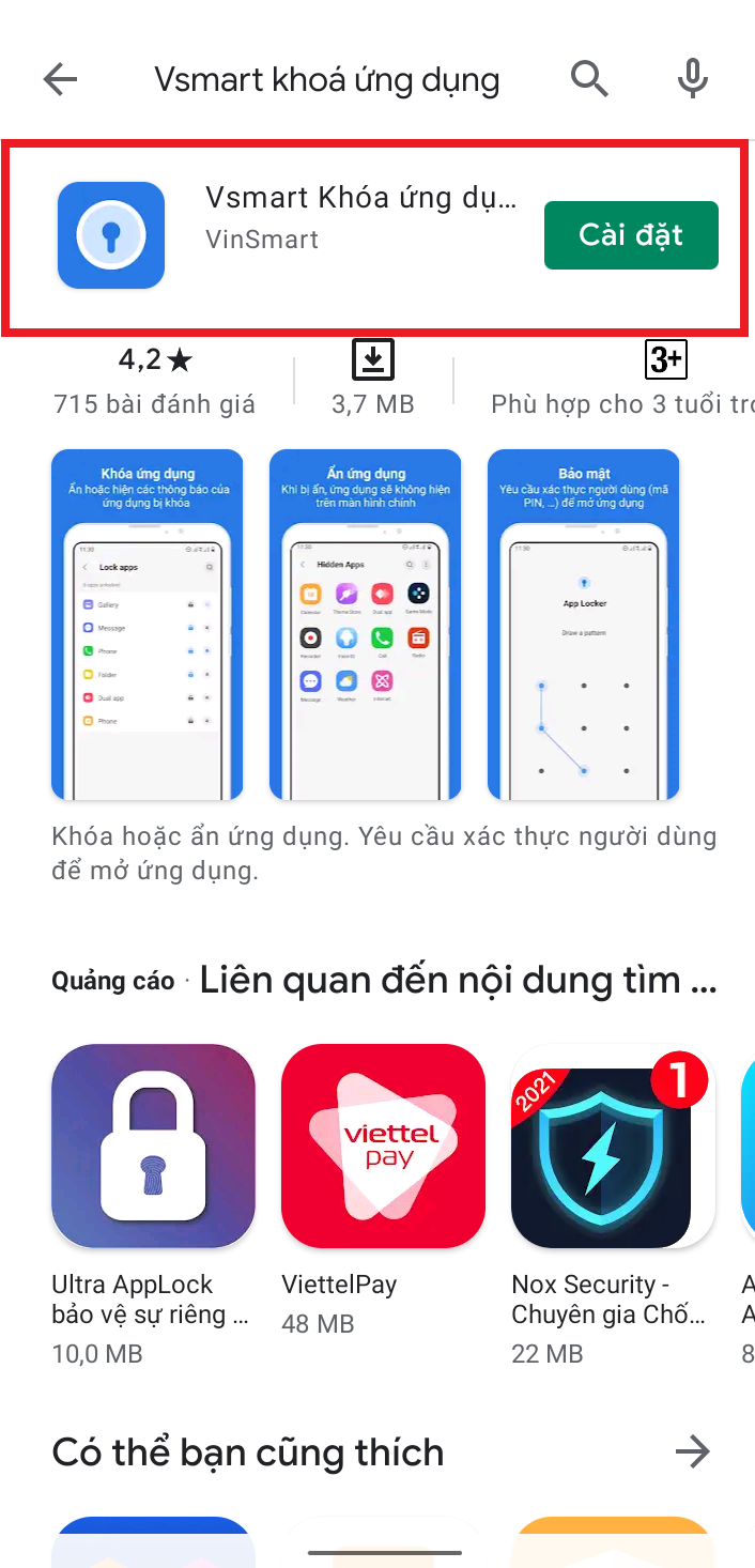 Ẩn và khóa ứng dụng vô cùng đơn giản trên Vsmart, giúp bảo mật thông tin - Ảnh 1.
