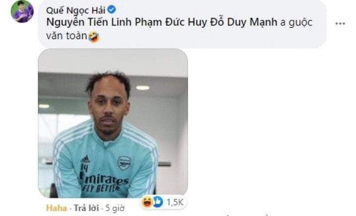 Quế Ngọc Hải phát hiện: Văn Toàn là &quot;em ruột&quot; của Aubameyang - Ảnh 1.