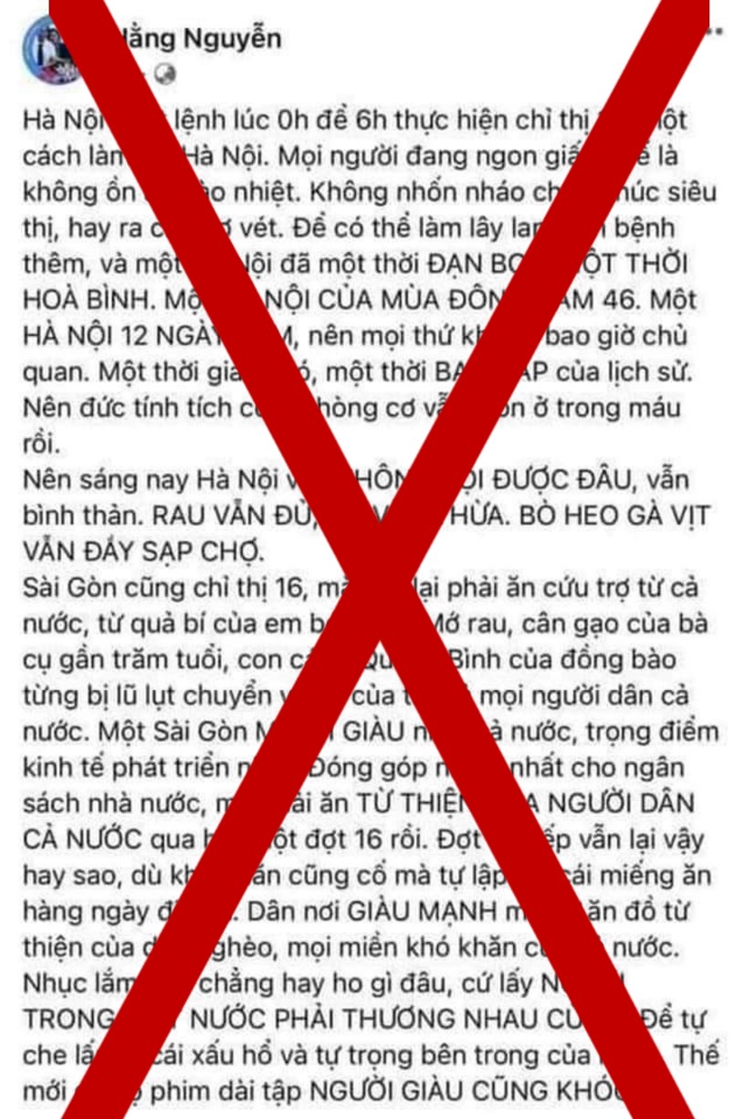TP.HCM: Đăng thông tin gây hoang mang trên trang cá nhân, tài khoản &quot;Hằng Nguyễn&quot; bị mời đến làm việc - Ảnh 1.