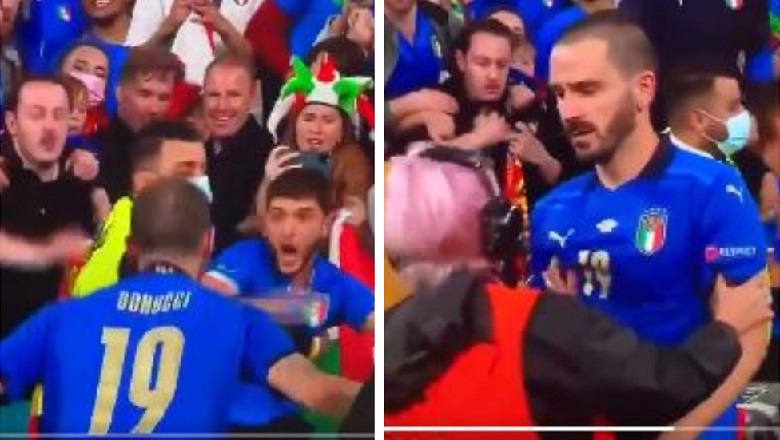 Bonucci bị nhân viên Wembley nhận nhầm là cổ động viên - Ảnh 2.