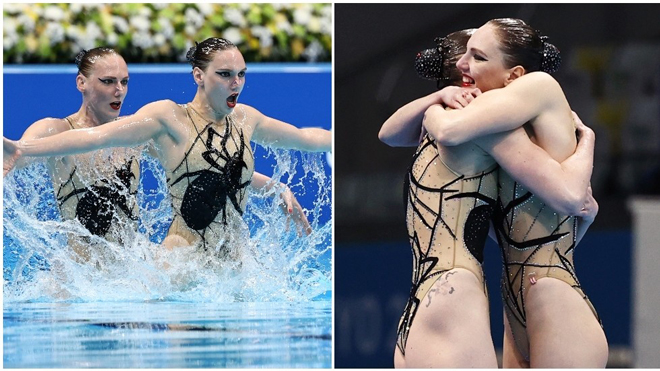 2 &quot;nàng tiên cá&quot; Nga giành HCV gây sốt với bikini xuyên thấu - Ảnh 2.
