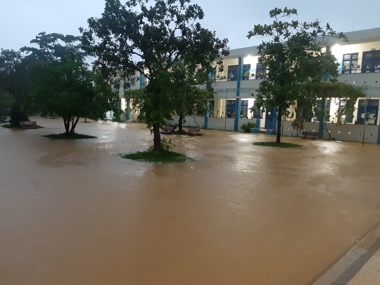 Đà Nẵng: Mưa lớn kéo dài, 29 trường cho học sinh nghỉ học - Ảnh 1.