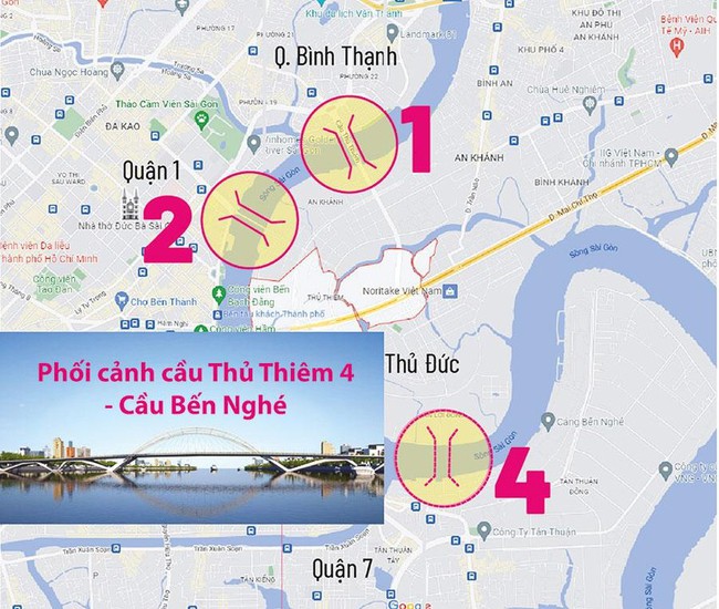 TP.HCM sẽ có thêm 2 cầu vượt sông Sài Gòn - Ảnh 1.