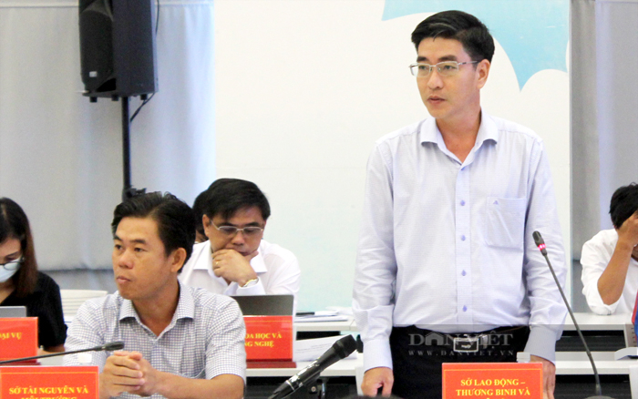Ông Phạm Văn Tuyên - Phó Giám đốc Sở Lao động - Thương binh và Xã hội cho biết áp lực giải ngân với Bình Dương là rất lớn. Ảnh: Trần Khánh
