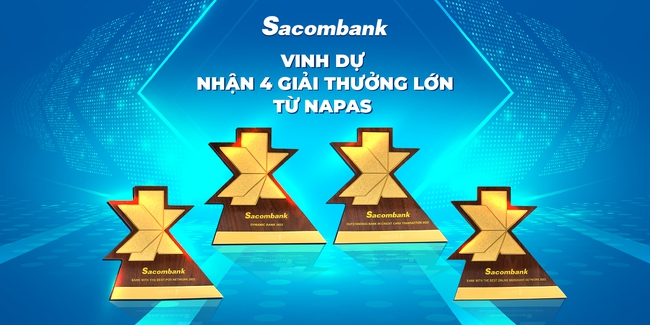 Sacombank nhận 4 giải thưởng lớn từ NAPAS  - Ảnh 1.