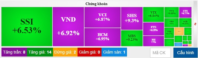 Nhóm chứng khoán đua nhau tím trần, trừ TVB, TVC 'lao dốc không phanh' vì Chủ tịch bị khởi tố - Ảnh 3.