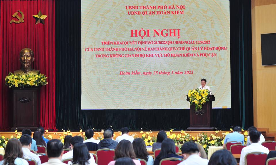 Quận Hoàn Kiếm: Triển khai quy chế quản lý hoạt động trong không gian đi bộ - Ảnh 1.