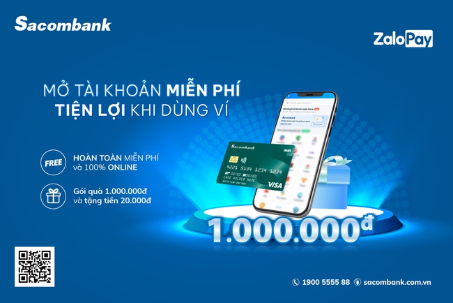 Lên ví ZaloPay mở tài khoản Sacombank dễ dàng với số đẹp tự chọn - Ảnh 1.