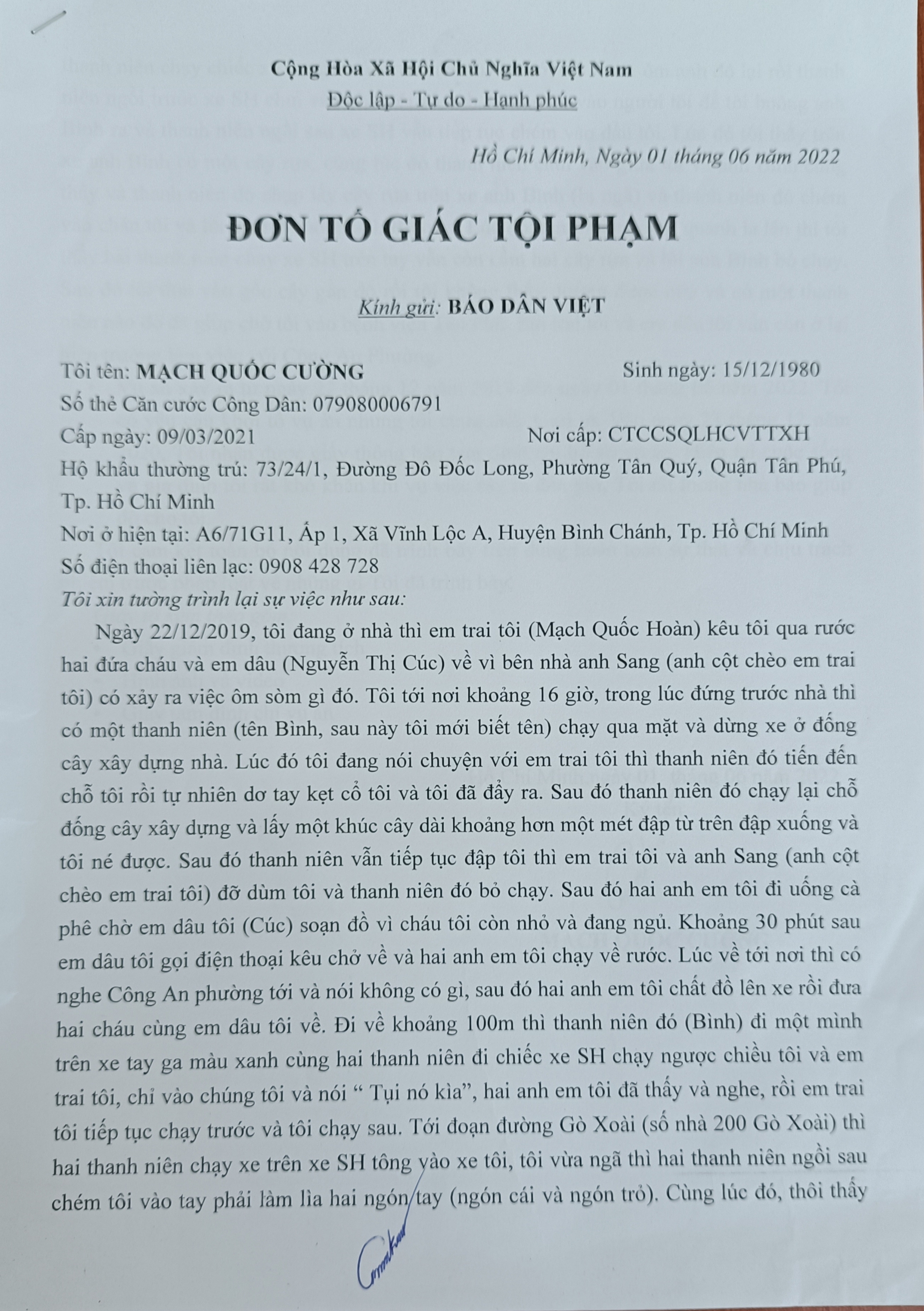 Quận Bình Tân: Người đàn ông bị chém tàn ác, gần 3 năm đi “gõ cửa” khắp nơi tìm công lý - Ảnh 6.