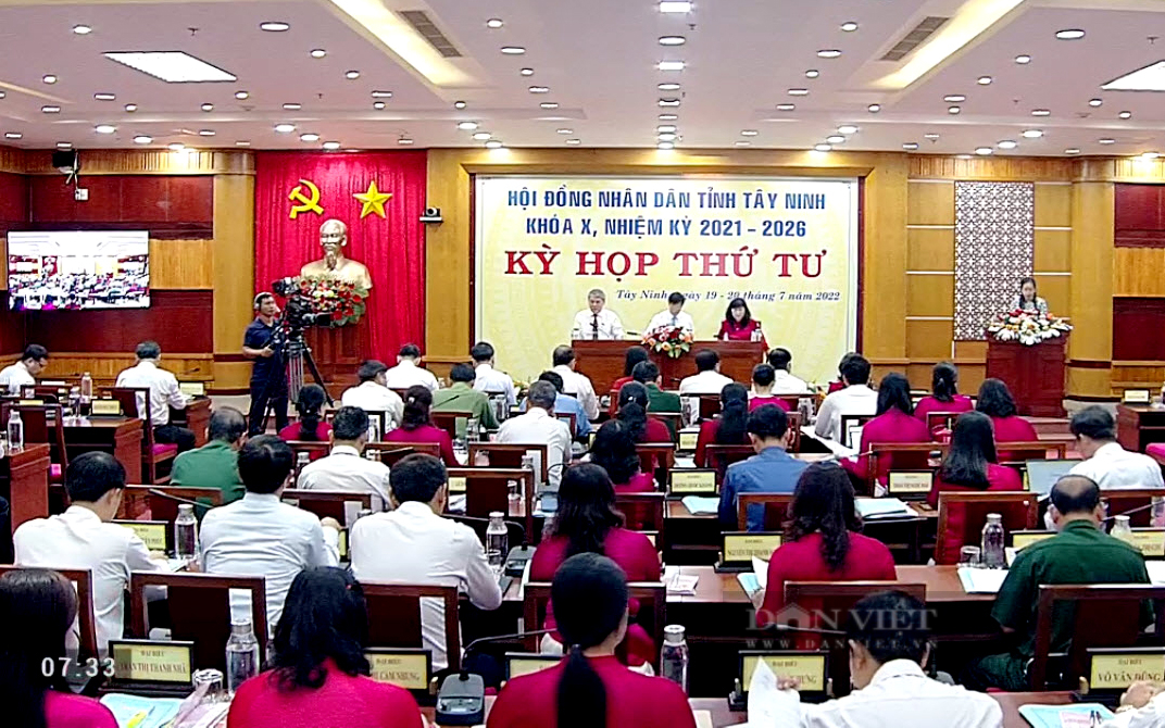 Kỳ họp thứ 4 HĐND tỉnh Tây Ninh khóa X, nhiệm kỳ 2021-2026. Ảnh: Trần Khánh
