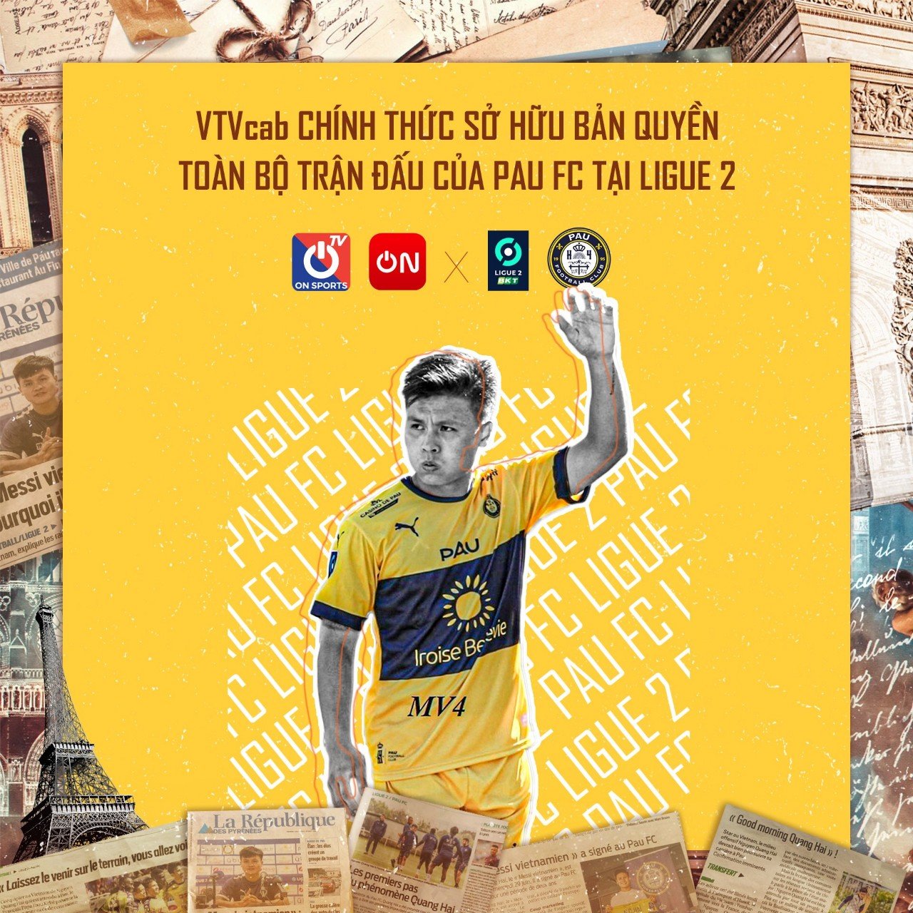 VTVcab chính thức sở hữu bản quyền phát sóng các trận đấu của Pau FC tại Ligue 2 - Ảnh 1.