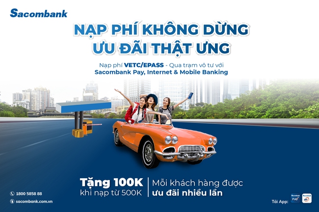 Sacombank hưởng ứng chủ trương thanh toán phí giao thông tự động của Chính Phủ - Ảnh 2.