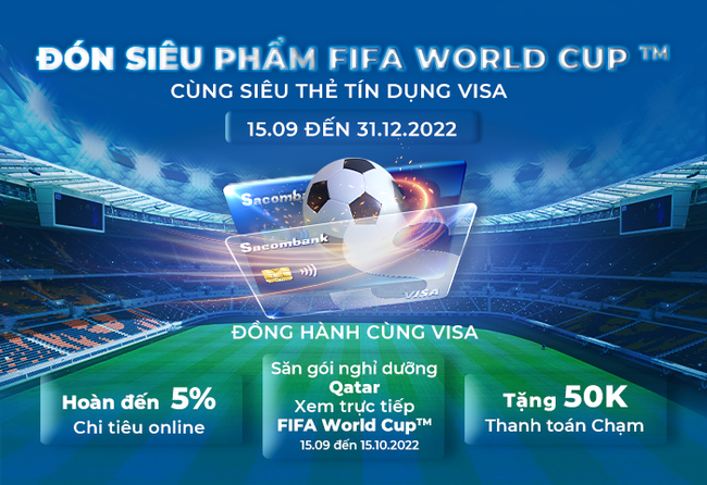 Săn cơ hội đến Qatar xem 2 trận tứ kết FIFA World Cup 2022 cùng thẻ Sacombank Visa - Ảnh 2.