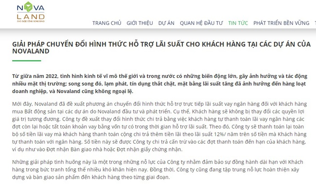 Novaland lên tiếng về thay đổi hỗ trợ lãi suất vay mua nhà cho khách hàng - Ảnh 2.