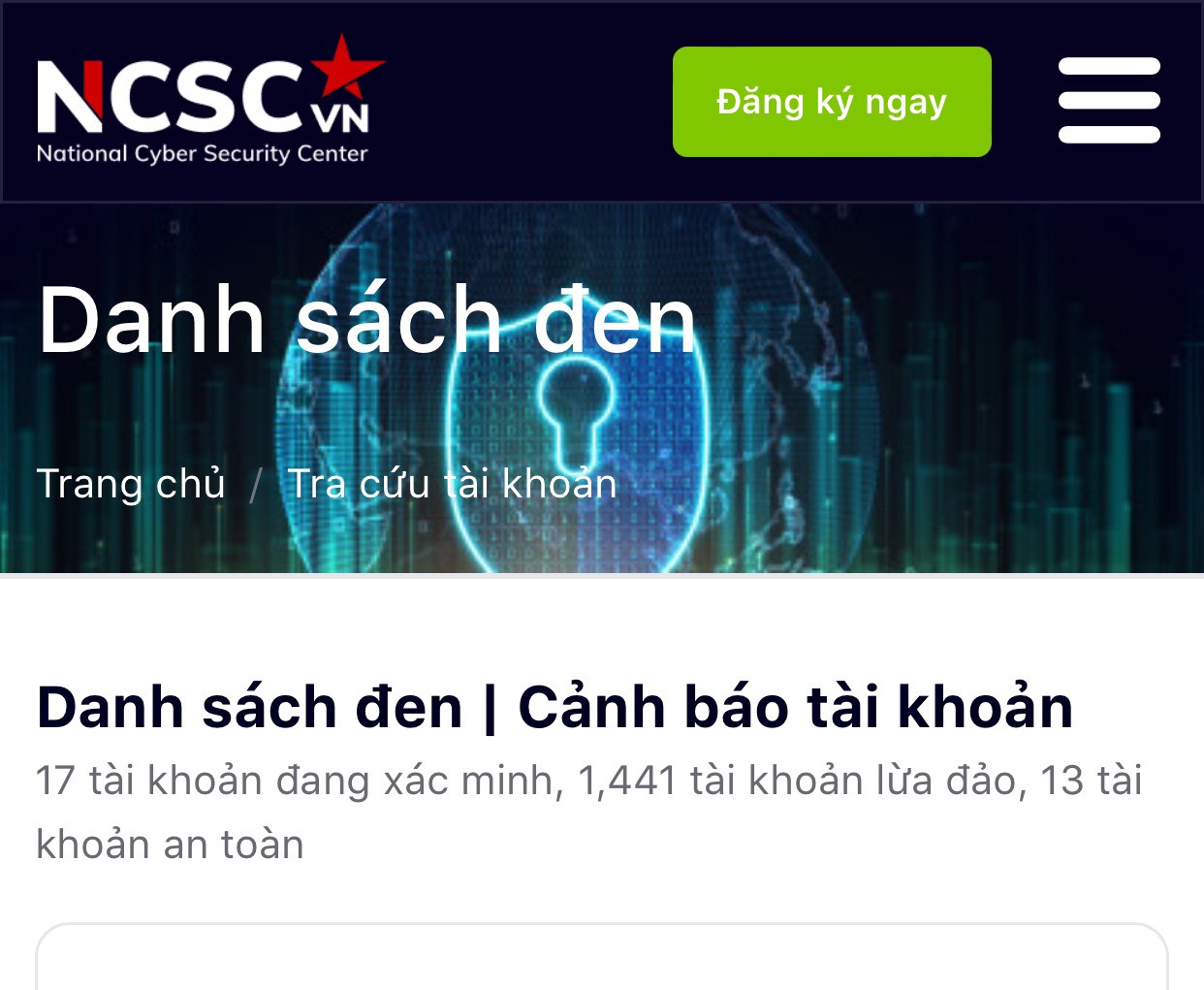 1.441 tài khoản ngân hàng bị đưa ra cảnh báo lừa đảo không gian mạng - Ảnh 1.