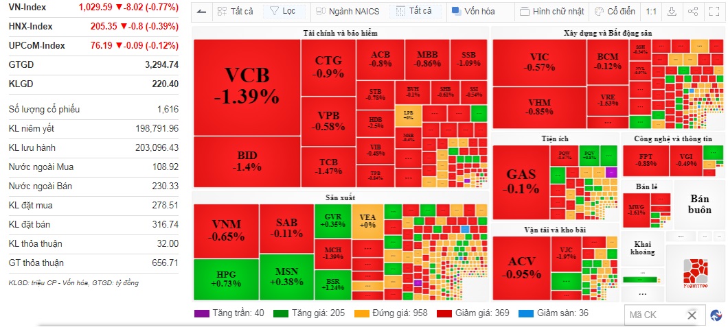 Dòng tiền vào thị trường vẫn yếu, VN-Index giảm hơn 8 điểm - Ảnh 1.