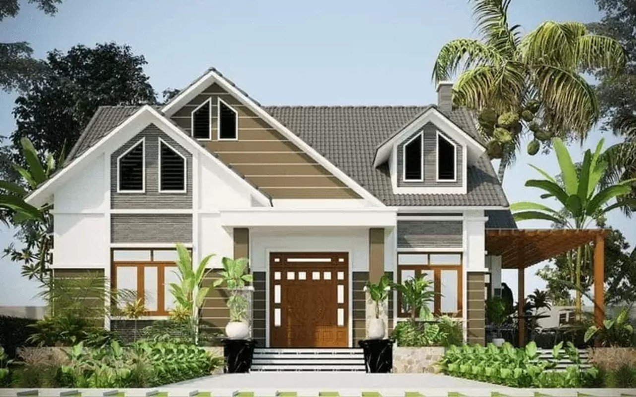 10 mẫu nhà mái thái đẹp quên lối về - Ảnh 2.