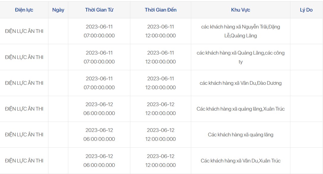 Lịch cắt điện Hưng Yên ngày 12/6 đầy đủ và chính xác nhất - Ảnh 2.