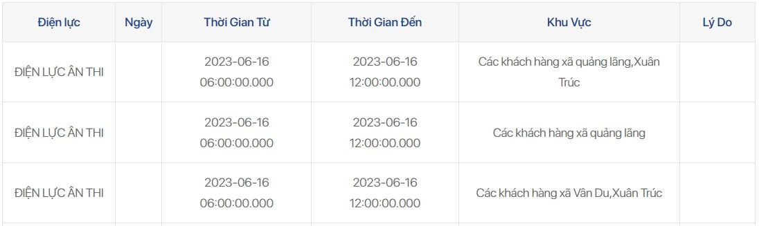 Lịch cắt điện Hưng Yên ngày 16/6 đầy đủ và chính xác nhất - Ảnh 1.