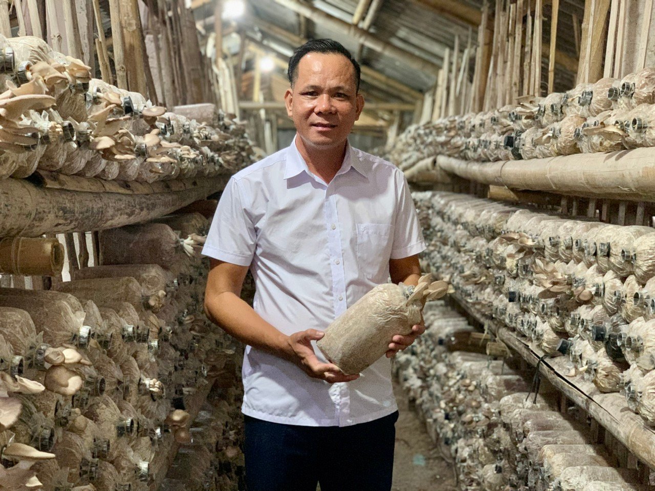 Nhận vốn nuôi thủy sản, trồng nấm, nhà nông vượt khó làm giàu - Ảnh 1.