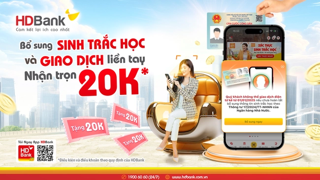 HDBank khuyến nghị khách hàng nhanh chóng bổ sung sinh trắc học, tránh gián đoạn giao dịch - Ảnh 2.