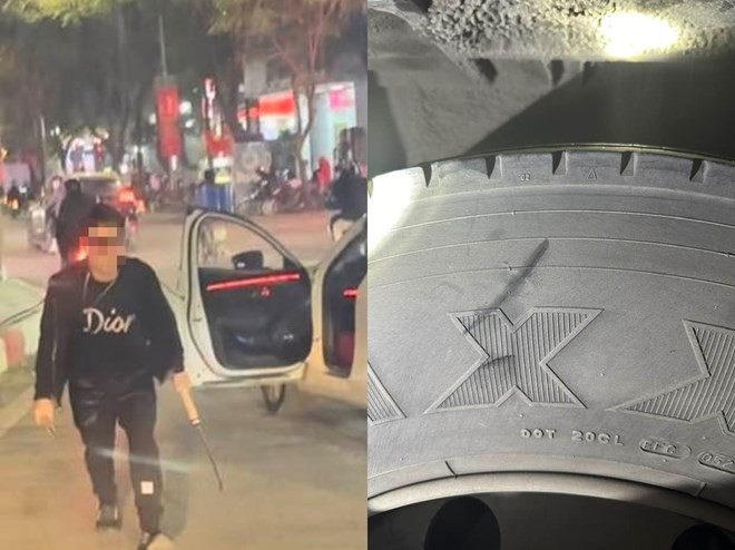 Vụ tài xế xe Mazda cầm dao chém rách lốp xe buýt: Căn cứ để xử lý hình sự - Ảnh 1.
