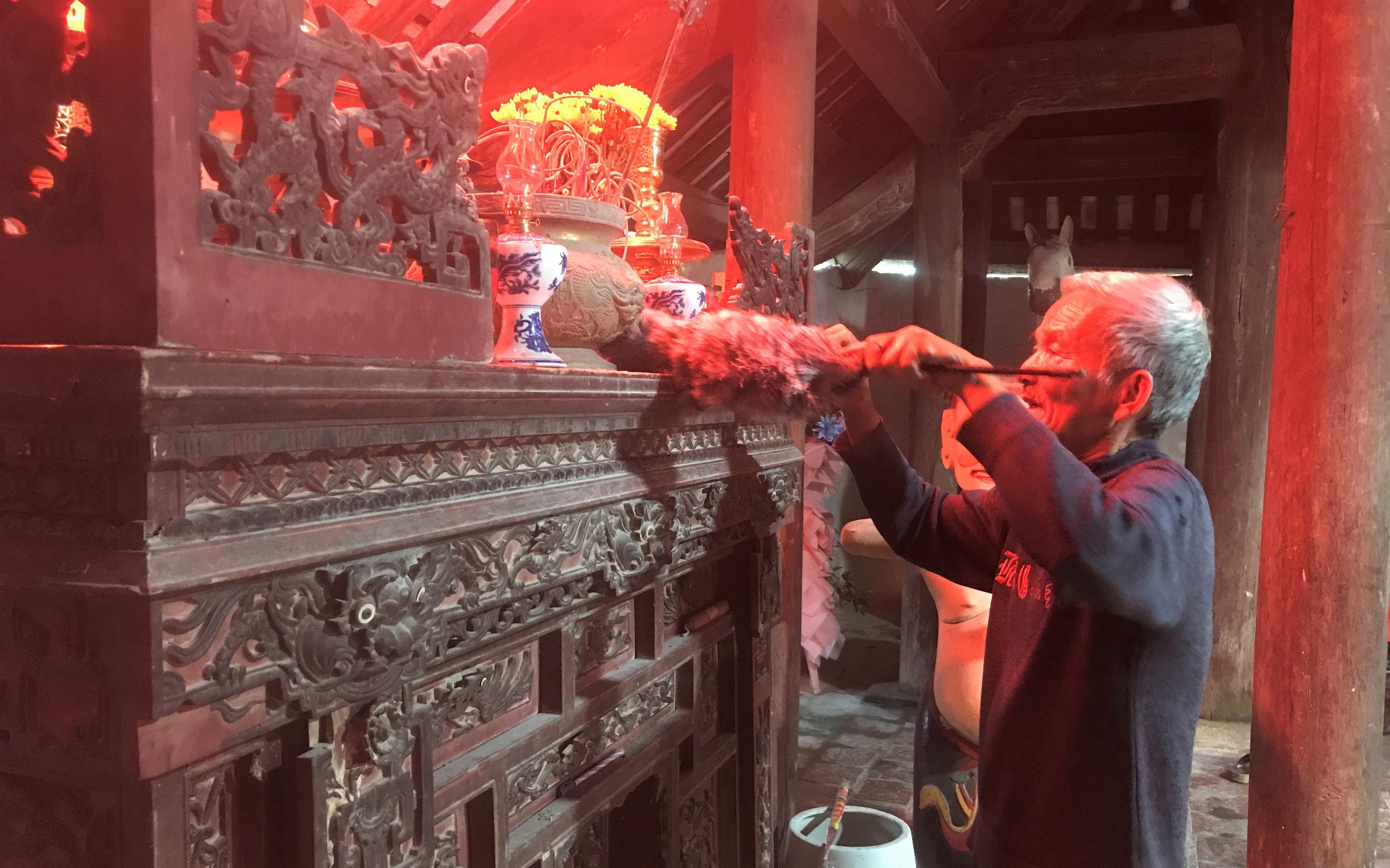 Một làng ở Nghệ An có một ngôi đền cổ, kiến trúc diễm lệ, thiên hạ mê nhất là nghi môn kiểu cung đình- Ảnh 5.