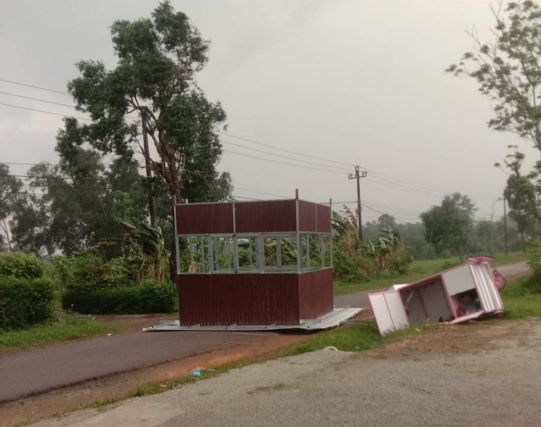 Mưa lớn kèm gió mạnh đột ngột, hàng trăm ha lúa ở Thừa Thiên Huế nằm bẹp, nhà dân bay mái- Ảnh 2.