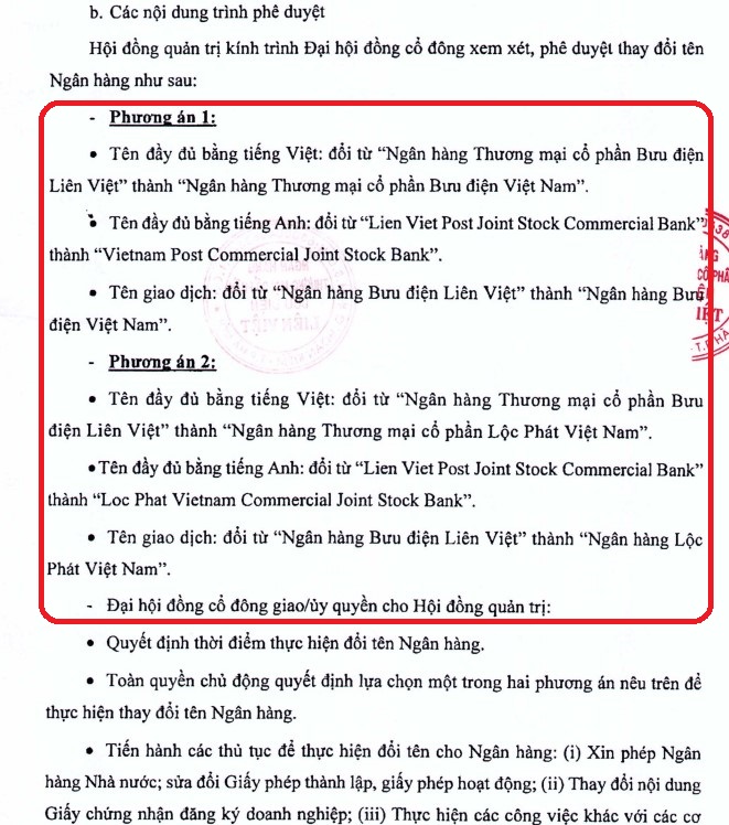 LPBank bất ngờ muốn đổi tên thành Ngân hàng Lộc Phát Việt Nam- Ảnh 1. LPBank bất ngờ muốn đổi tên thành Ngân hàng Lộc Phát Việt Nam- Ảnh 1.