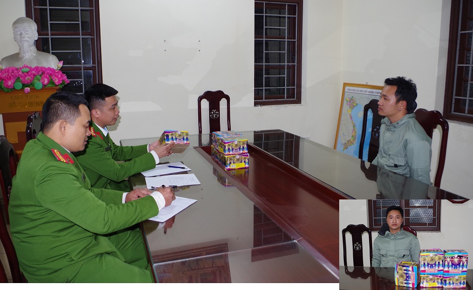 Hà Nam: Mua pháo hoa nổ về sử dụng, nam thanh niên bị bắt quả tang- Ảnh 1.