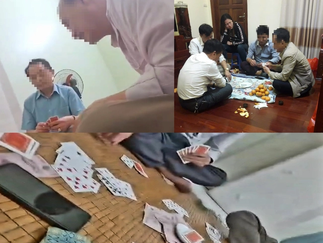Kết luận "nóng" vụ hình ảnh nhiều lãnh đạo xã Long Châu (huyện Yên Phong, Bắc Ninh) chơi bài ăn tiền- Ảnh 1.
