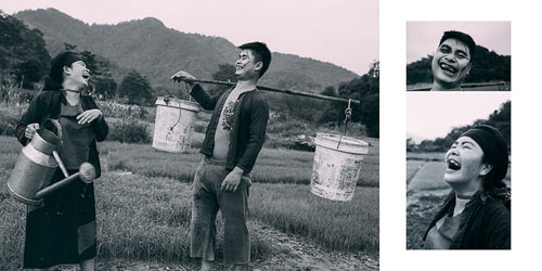 Cặp đôi cover ảnh Chí Phèo - Thị Nở như poster phim