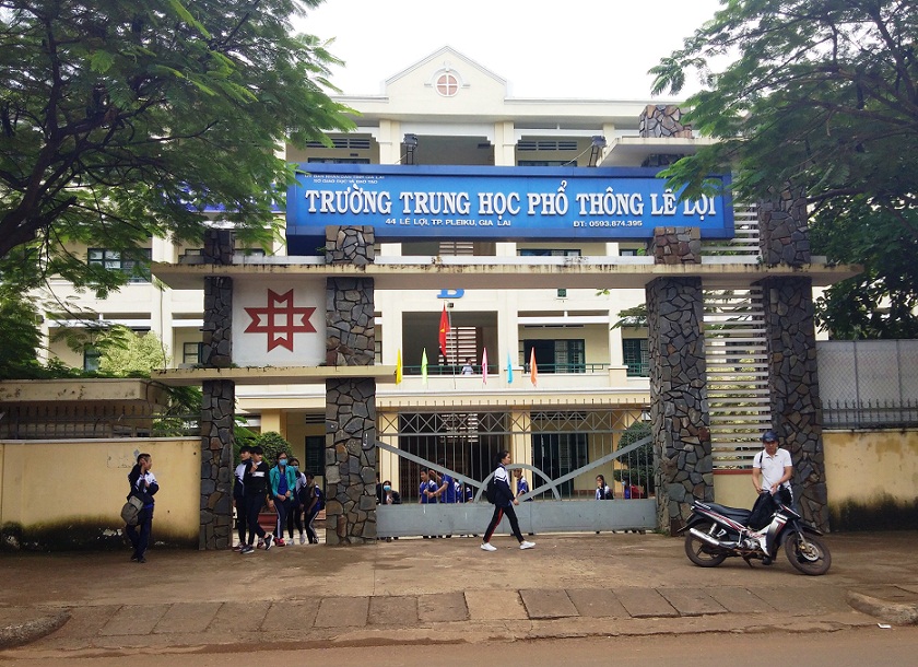 Ngôi trường THPT Lê Lơi nơi xảy ra vụ việc