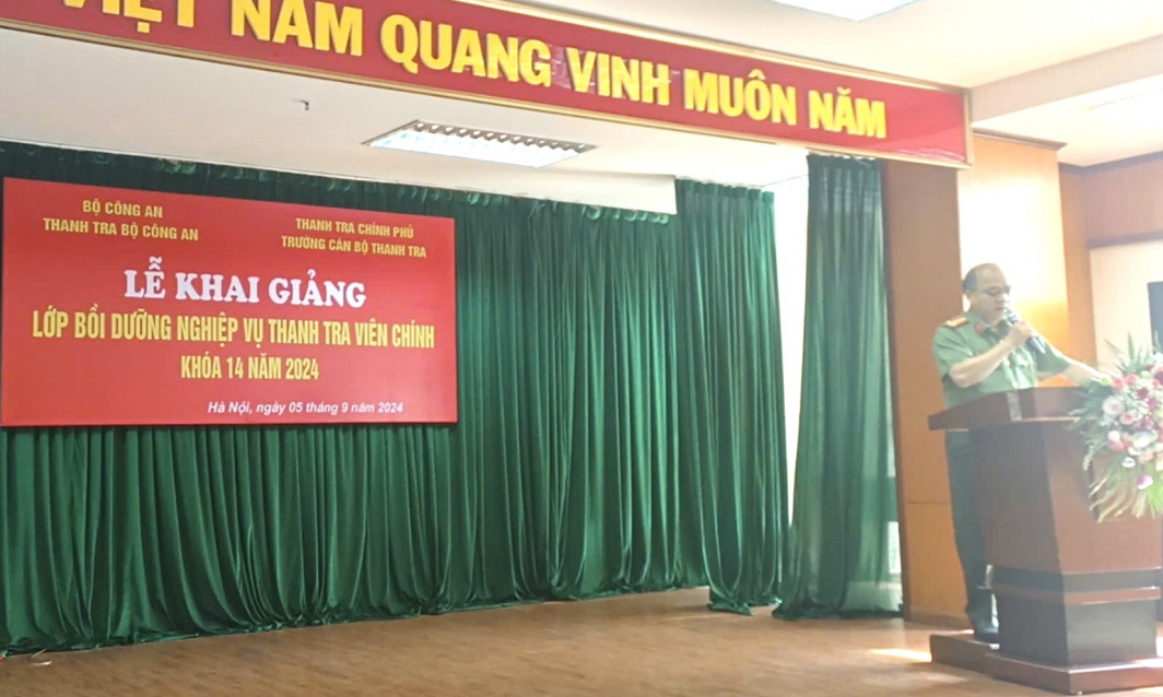 Khai giảng lớp bồi dưỡng nghiệp vụ Thanh tra viên chính K14 năm 2024