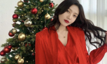 Mỹ nhân Hàn Quốc diện đồ đỏ chơi Noel 