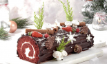 Thưởng thức bánh khúc cây Bûche de Noel dịp Giáng sinh, cầu mong sự an lành