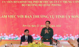 Đại tướng Phan Văn Giang, Bộ trưởng Bộ Quốc phòng làm việc với Tỉnh ủy Sơn La