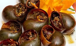 Đồng Tháp: Tò mò đặc sản ốc đem treo giàn bếp, tưởng ốc tong teo ai ngờ 'cắn ngập răng'