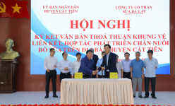 Dalatmilk ký kết hợp tác phát triển chăn nuôi bò sữa tại huyện Cát Tiên (Lâm Đồng)