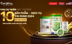 Các sản phẩm của Care For Việt Nam được vinh danh Top 10 nhóm chăm sóc sức khỏe tin dùng Việt Nam năm 2024