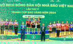 Giải vô địch Bóng bàn Hội Nhà báo Việt Nam lần thứ 17: Báo NTNN/Dân Việt giành 2 HCV