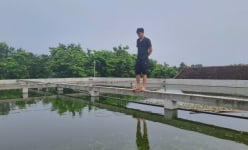 Chuyện lạ Thái Nguyên, 'đào ao' trên mái nhà nuôi cá khiến cả làng tò mò